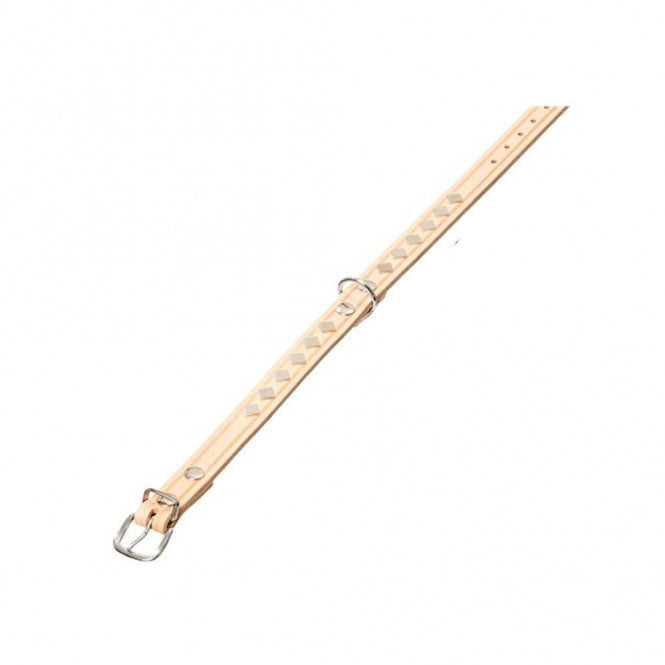 Karlie Rondo Hundehalsband Natur Leder 27cm x 10mm für Welpen und kleine Hunde