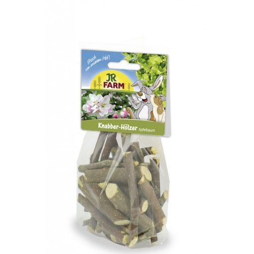 JR FARM Knabber-Hölzer Apfelbaum 100 g – Naturbelassener Holz-Snack für Knabberspaß & Zahnabrieb