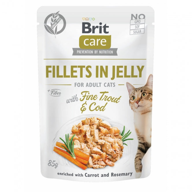 Brit Care Cat Fillets in Jelly (85g) – Getreidefreies Premium-Nassfutter in vielen Sorten