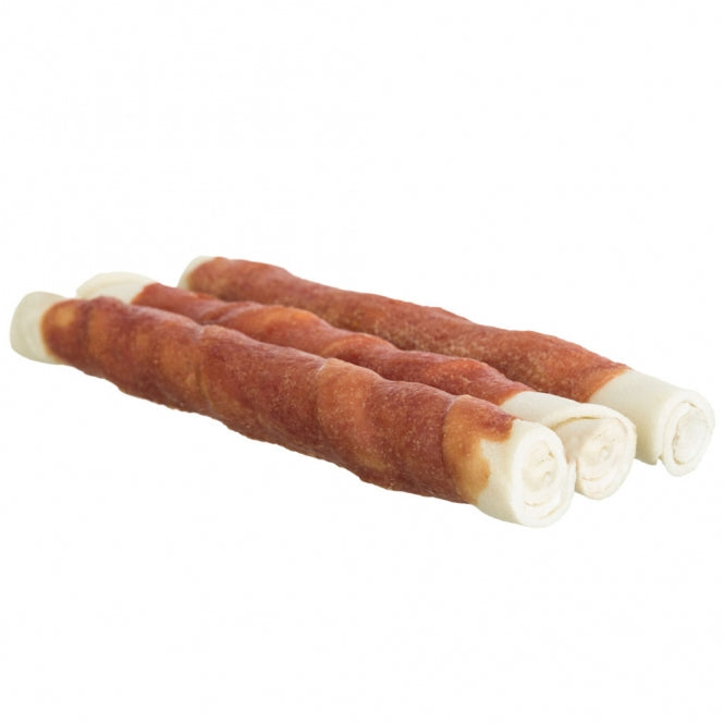 Trixie Denta Fun Duck Chewing Rolls 17 cm 3 Stück Kaurollen mit Entenfleisch für Hunde