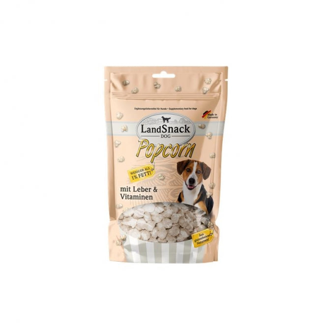 LandSnack Hundepopcorn mit Leber & Vitaminen (100g) – Kalorienarme Vital-Belohnung