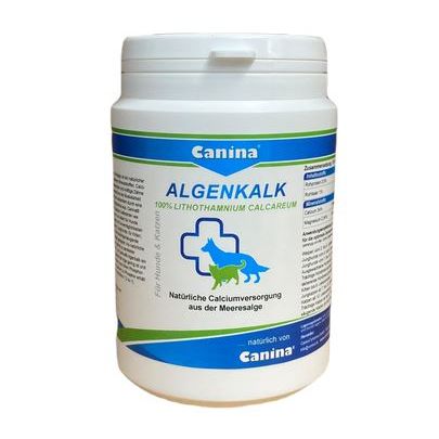 Dose Canina Pharma Algenkalk 125g, feines Pulver aus Rotalgen als natürlicher Calcium-Zusatz für Hunde und Katzen