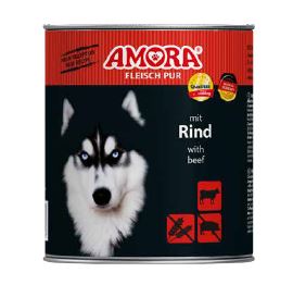 6x 800g AMORA Dog Fleisch Pur – Getreidefreies Hunde-Nassfutter Vorteilspack (Verschiedene Sorten)