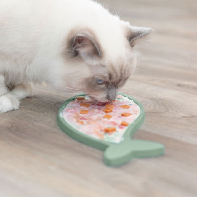 Trixie Lick'n'Snack Matte Fisch – Schleckmatte für Katzen gegen Stress & Langeweile