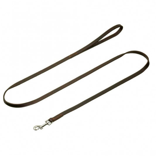 Karlie RONDO Leine genäht in Braun 160 cm lang 16 mm breit aus Leder