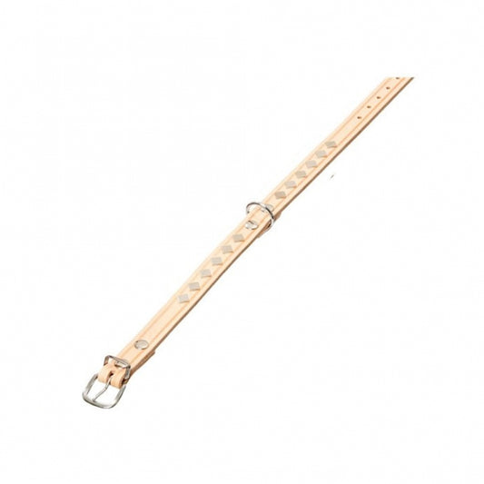 Karlie Rondo Hundehalsband Natur Leder 27cm x 10mm für Welpen und kleine Hunde