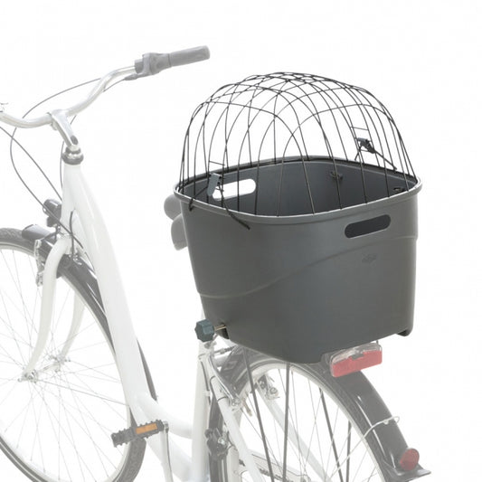 Trixie Fahrradkorb für Gepäckträger mit Schutzgitter für Hunde