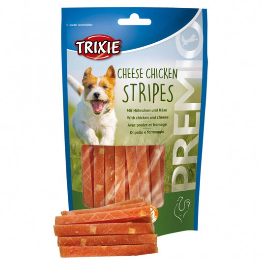 Trixie PREMIO Cheese Chicken Stripes (100g) – Herzhafte Hühnchenstreifen mit Käse