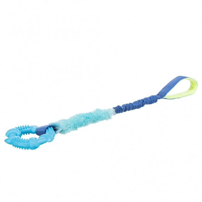 Trixie Bungee Tugger mit Ring – Ruckdämpfendes Zergel- & Zerrspielzeug für Hunde