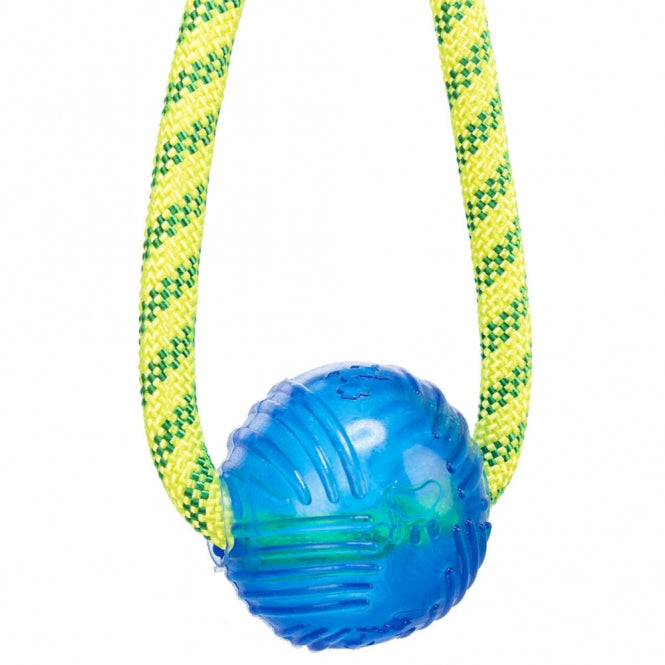 Trixie Spieltau mit TPR-Ball – Robustes Zerr-, Kau- & Apportierspielzeug