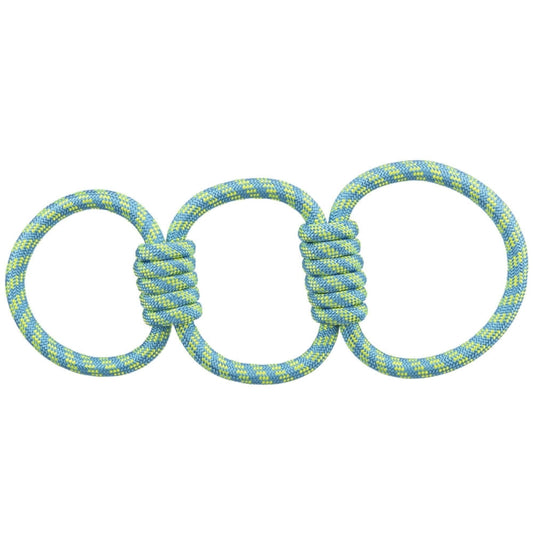 Trixie Greifer Hundespielzeug aus Polyester (42 cm) mit weichem Mittelteil und zwei geknoteten Seil-Enden für Zerrspiele.