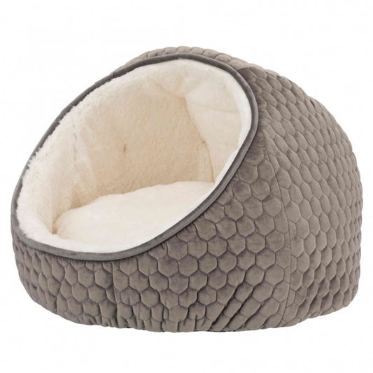 Trixie Kuschelhöhle Livia Taupe 45 x 33 cm – Gemütlicher Rückzugsort für Katzen & kleine Hunde