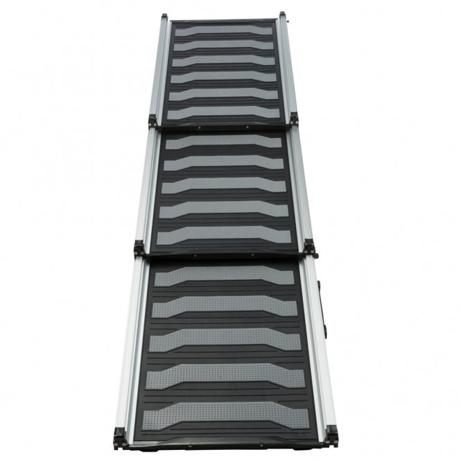 Trixie 3-fach Teleskop-Rampe Aluminium/TPR – Rutschfeste Einstiegshilfe für Hunde