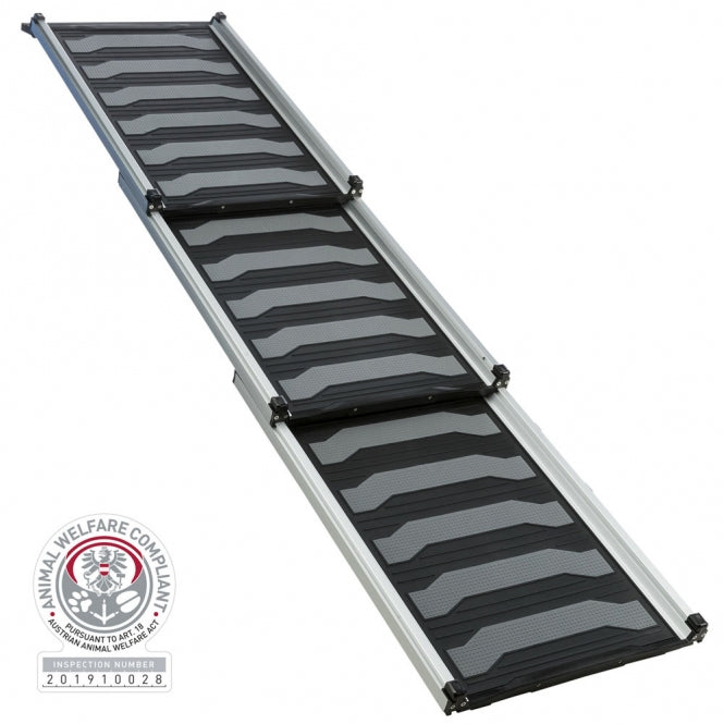 Trixie 3-fach Teleskop-Rampe Aluminium TPR rutschfeste Hunderampe fürs Auto