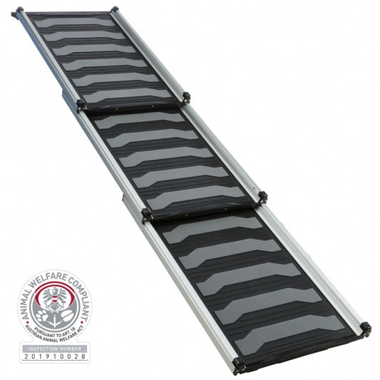 Trixie 3-fach Teleskop-Rampe Aluminium TPR rutschfeste Hunderampe fürs Auto