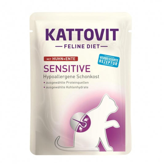 Kattovit Sensitive Feline Diet Katzen-Nassfutter Huhn & Ente