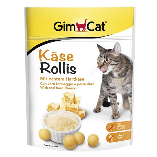 GimCat Käse-Rollis 140g Beutel schmackhafter Spielsnack für Katzen