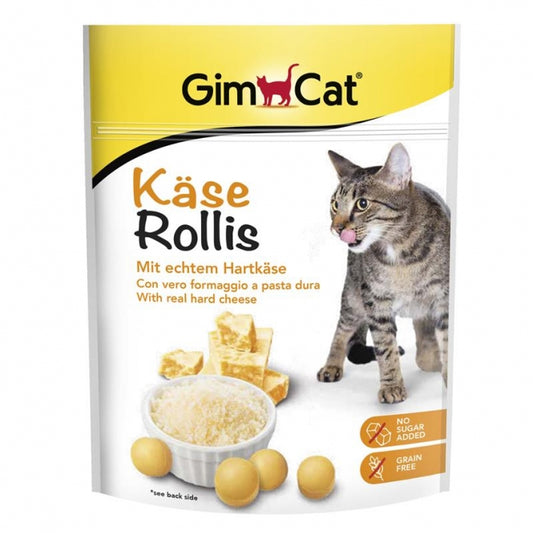 GimCat Käse-Rollis 140g Beutel schmackhafter Spielsnack für Katzen