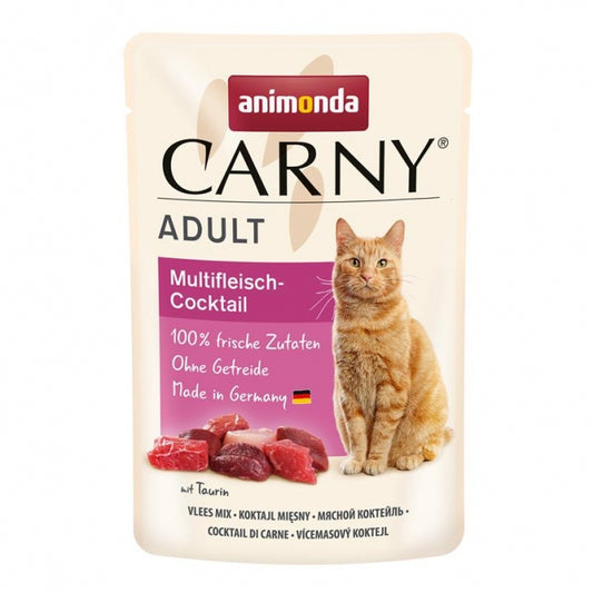 12x Animonda Carny Adult Multifleisch-Cocktail 85 g – Getreidefreies Katzennassfutter im Vorteils-Pack