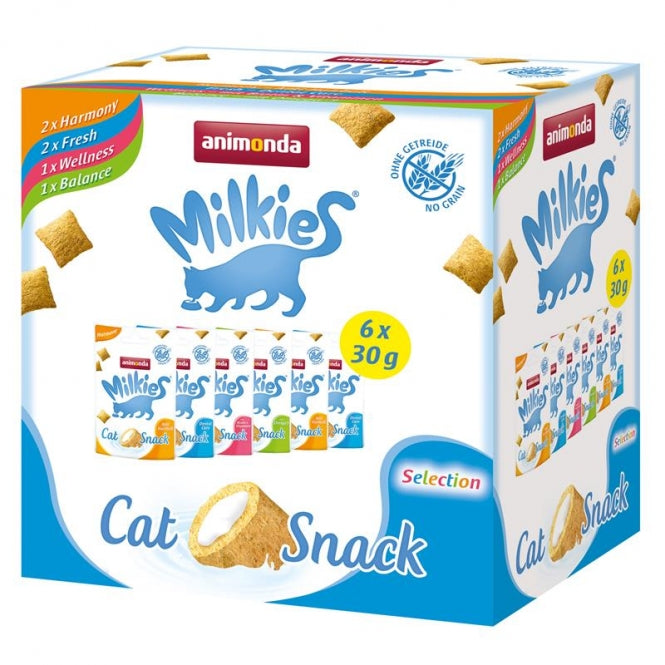 Animonda Milkies Variety Multipack 6x30g Katzen-Schlecksnack Portionsbecher