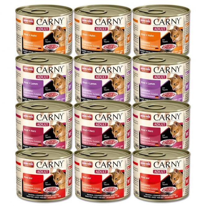 Animonda Carny Adult Mix 1 12x200g getreidefreies Katzennassfutter Dosen Vorteils-Pack