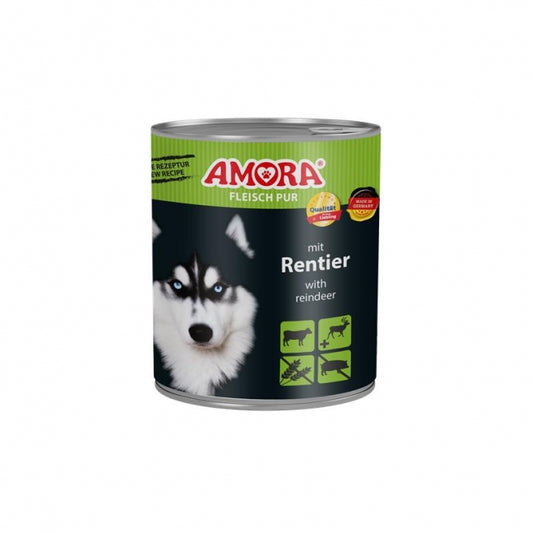 6x 800g AMORA Dog Fleisch Pur – Getreidefreies Hunde-Nassfutter Vorteilspack (Verschiedene Sorten)
