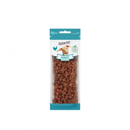 Dokas Dog Snack Minis Hühnerbrust 70g kleine Trainingsleckerlis für Hunde