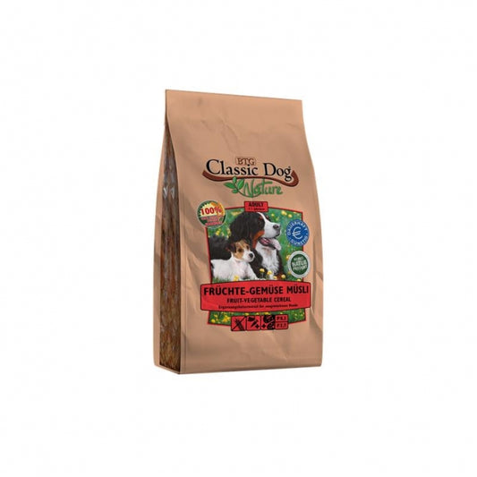 Classic Dog Nature Früchte-Gemüse Müsli (1kg) – Getreidefreie BARF-Flockenmischung für Hunde