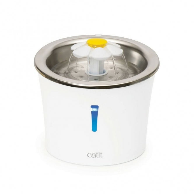 Catit Blumentrinkbrunnen mit Edelstahleinsatz – Hygienischer Katzentrinkbrunnen (3 L)