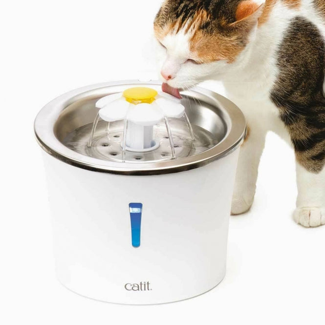Catit Blumentrinkbrunnen mit Edelstahleinsatz 3 Liter Katzentrinkbrunnen