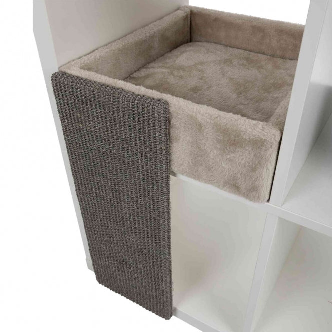 Trixie Bett für Regale mit Kratzbrett – Gemütliche Regaleinlage für IKEA Kallax & Expedit