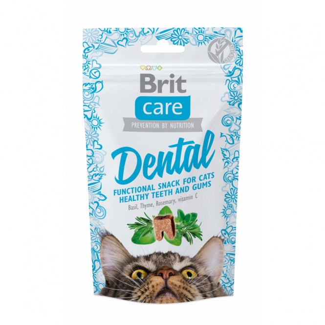 Brit Care Cat Snack Dental 50g getreidefreier Katzensnack für Zahnpflege