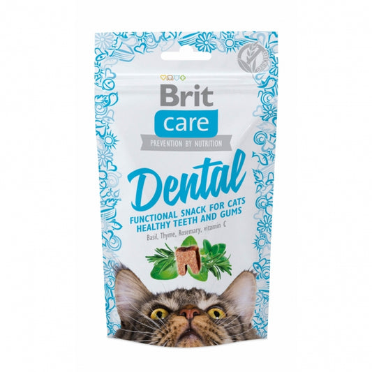Brit Care Cat Snack Dental 50g getreidefreier Katzensnack für Zahnpflege