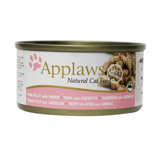 24x Applaws Cat Dose Thunfischfilet und Garnelen 156g Katzennassfutter Vorteils Pack