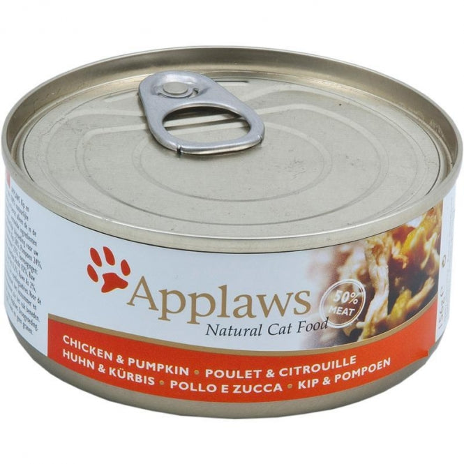24x Applaws Cat Dose Hühnchenbrust & Kürbis 156 g – Natürliches Premium-Katzennassfutter im Vorteils-Pack