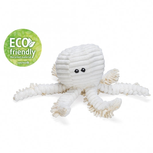 Beeztees Eco Hundespielzeug Octopus Okki – Nachhaltiges Plüschspielzeug (Geräuschlos ohne Quietsche)