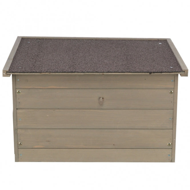 Trixie Natura Kleintierhaus (50 × 30 × 37 cm) – Wetterfester Rückzugsort für Kaninchen & Meerschweinchen, grau-grün
