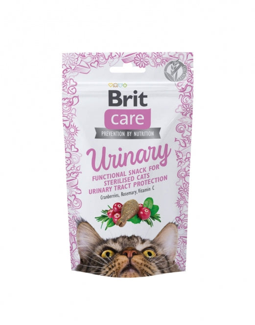Brit Care Cat Functional Snack Urinary 50g Beutel, weicher und getreidefreier Katzensnack mit Cranberry zur Unterstützung der Blasen- und Harnwegsgesundheit