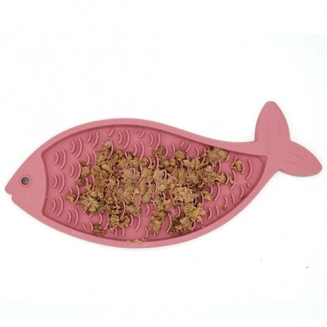 PROCYON Ladi Mat Schleckplatte Fish – Beruhigende Silikon-Schleckmatte für Katzen