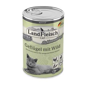 12x Landfleisch Cat Adult Schlemmertopf Geflügel & Wild 400 g – Naturnahes Premium-Katzennassfutter im Sparpack