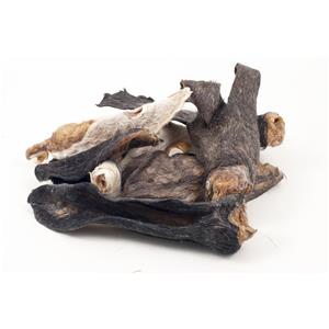 Classic Dog Snack Ziegenohren mit Fell 100g Beutel getrockneter Naturkauartikel für Hunde